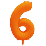 Ballon Chiffre Néon Orange de 0 à 9 – Anniversaire et Soirée Fluo