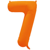 Ballon Chiffre Néon Orange de 0 à 9 – Anniversaire et Soirée Fluo
