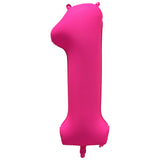 Ballon Chiffre Néon Rose de 0 à 9 – Anniversaire et Soirée Fluo
