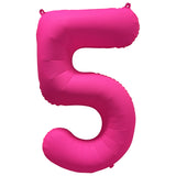 Ballon Chiffre Néon Rose de 0 à 9 – Anniversaire et Soirée Fluo