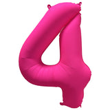 Ballon Chiffre Néon Rose de 0 à 9 – Anniversaire et Soirée Fluo
