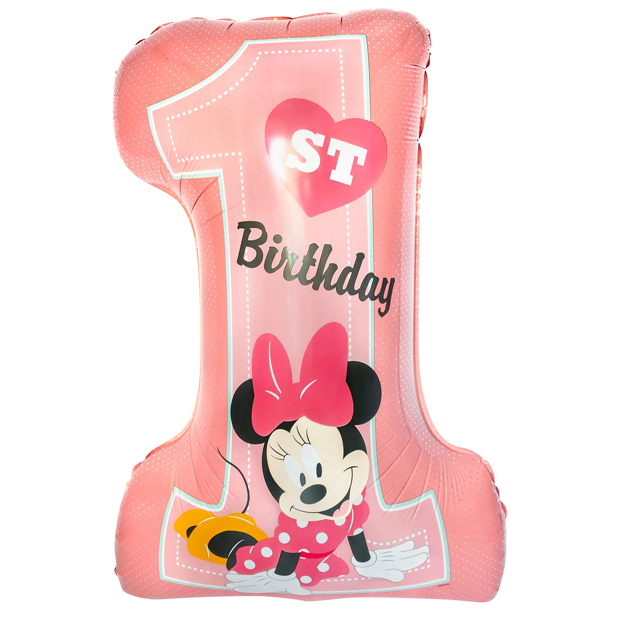 Ballon Hélium Chiffre 1 Minnie 1st Birthday – 1er Anniversaire Fille