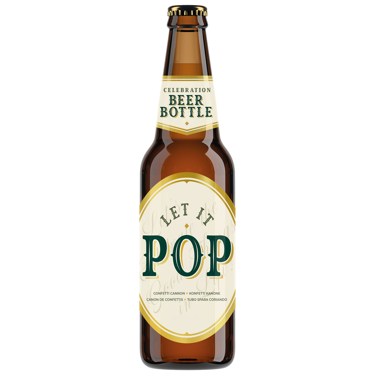 Canon à Confettis Bouteille de Bière 23 cm – Anniversaire Adulte et EVG