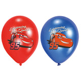 Ballons Imprimés Cars Flash McQueen x6 – Anniversaire Garçon