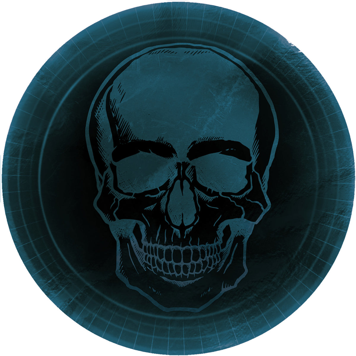 Assiettes Tête de Mort Halloween x8 23 cm – Soirée Horreur