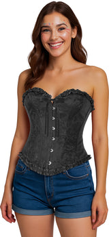 Corset Relief Noir Adulte – Marquise et Soirée Costumée