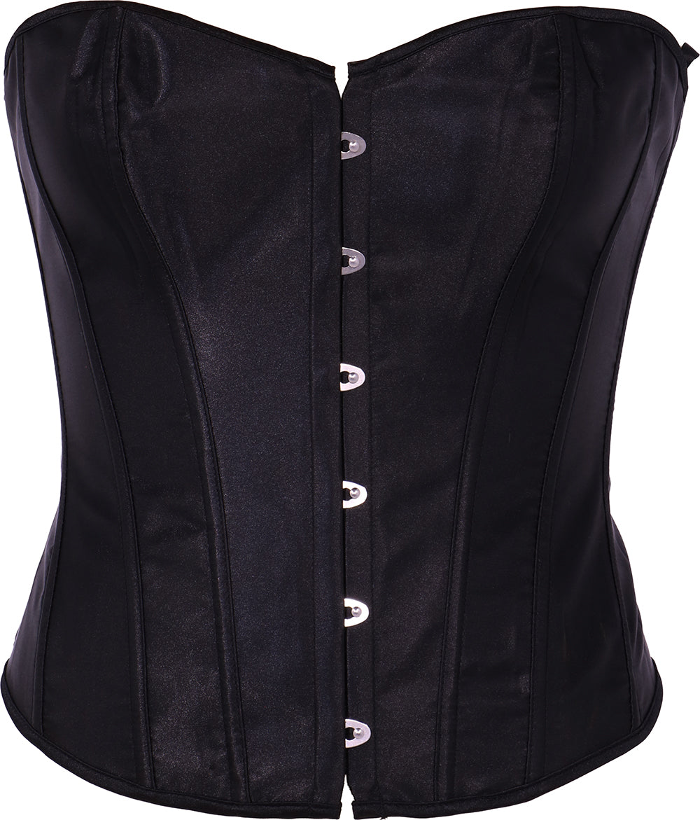 Corset Lisse Noir Adulte – Marquise et Soirée Costumée
