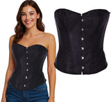 Corset Lisse Noir Adulte – Marquise et Soirée Costumée