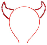 Serre-tête Démon Métallisé Rouge Adulte – Déguisement Halloween
