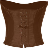 Corset Lisse Marron Adulte – Halloween et Soirée Costumée
