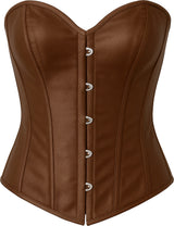 Corset Lisse Marron Adulte – Halloween et Soirée Costumée