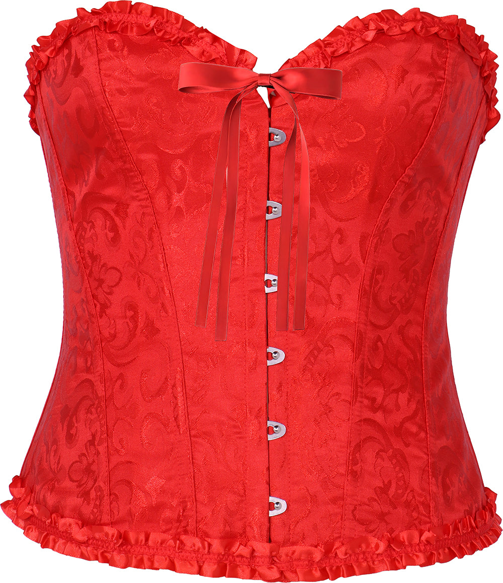 Corset Relief Rouge Adulte – Halloween et Soirée Costumée