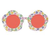 Multicolored PVC flower glasses - festive hippie style