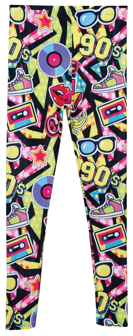 Pantalon années 90 multicolore adulte taille M polyester