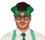Lunettes vertes festives Saint-Patrick en PVC