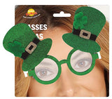 Lunettes vertes festives Saint-Patrick en PVC