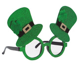 Lunettes vertes festives Saint-Patrick en PVC
