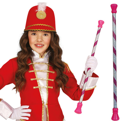 Majorette baton 54 cm multicolor PVC accessory for sports and dance performances.