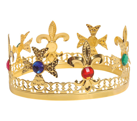 Couronne de roi dorée en métal - 18 cm - Noël