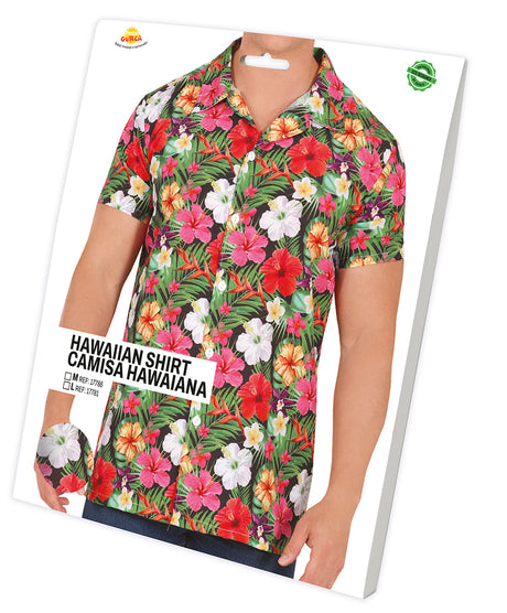 Chemise hawaïenne adulte multicolore - polyester - été