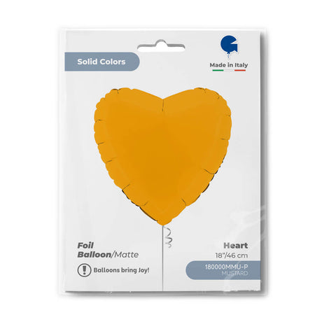 Ballon cœur mat - 14" - Gonflage Hélium en boutique
