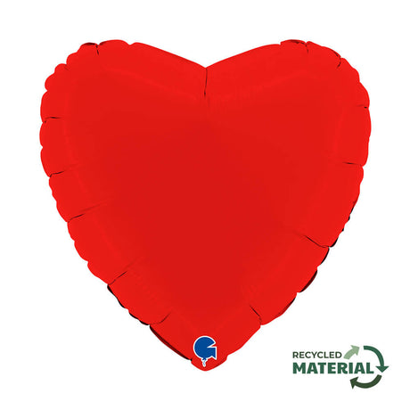 Ballon cœur mat - 14" - Gonflage Hélium en boutique