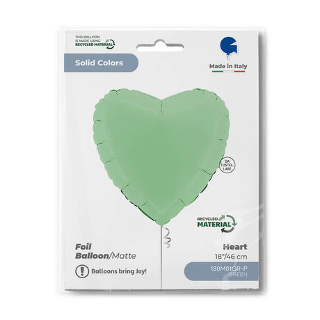 Ballon cœur mat - 14" - Gonflage Hélium en boutique