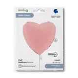 Ballon cœur mat - 14" - Gonflage Hélium en boutique