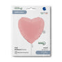 Ballon cœur mat - 14" - Gonflage Hélium en boutique