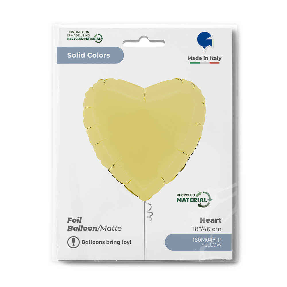 Ballon cœur mat - 14" - Gonflage Hélium en boutique