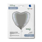 Ballon cœur - Effet holographique arc-en-ciel - 36 cm - Gonflage Hélium en boutique