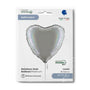 Ballon cœur - Effet holographique arc-en-ciel - 36 cm - Gonflage Hélium en boutique