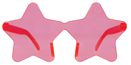 Rosa Sternenbrille aus PVC - Erwachsene