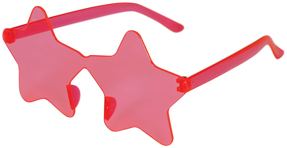 Pink star PVC glasses - Adult