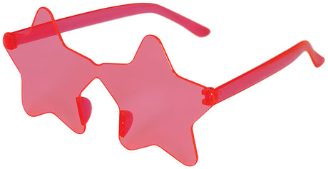 Rosa Sternenbrille aus PVC - Erwachsene