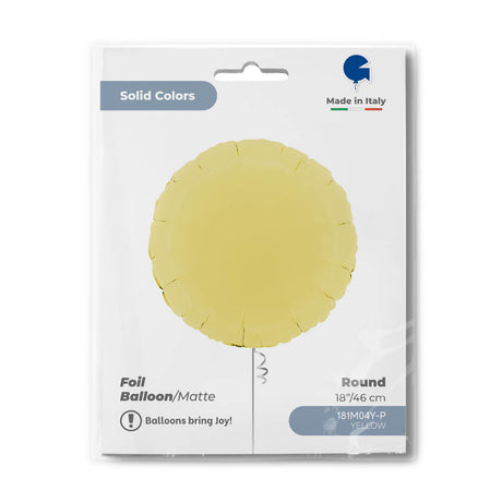 Ballon rond mat - 14" - Gonflage Hélium en boutique