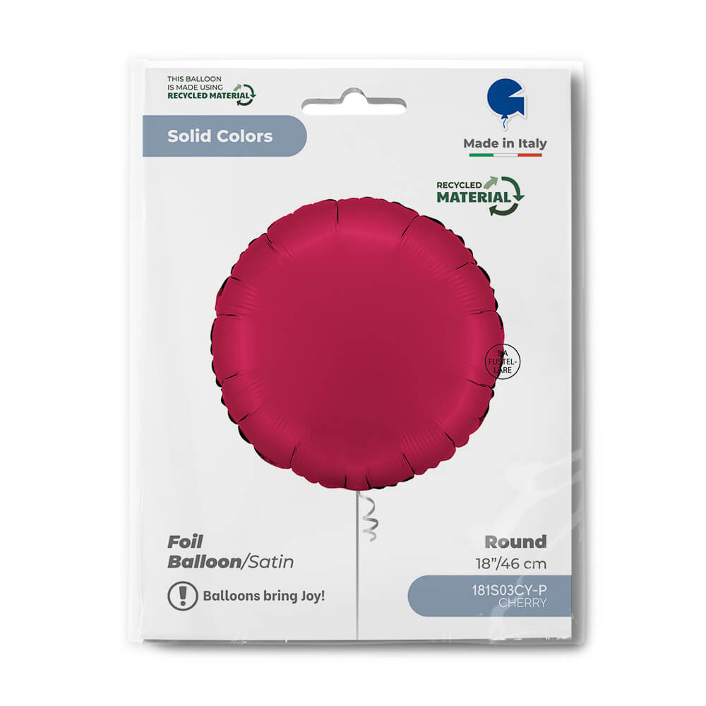 Ballon rond satin - 36 cm - Gonflage Hélium en boutique