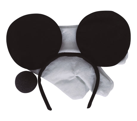 Déguisement souris adulte - Noir et blanc - Polyester