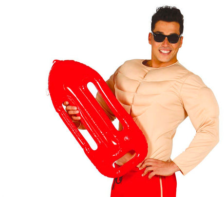 Red PVC inflatable lifebuoy 70 cm for water safety and sports accessories.