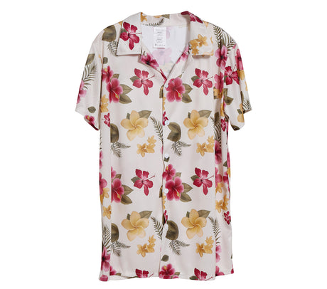 Chemise hawaïenne fleurs rose adulte - taille M