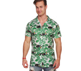 Chemise hawaïenne palmiers vert - adulte L - polyester