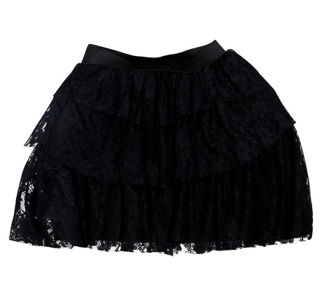 Jupe 80's noire en polyester - Femme - Effet rock