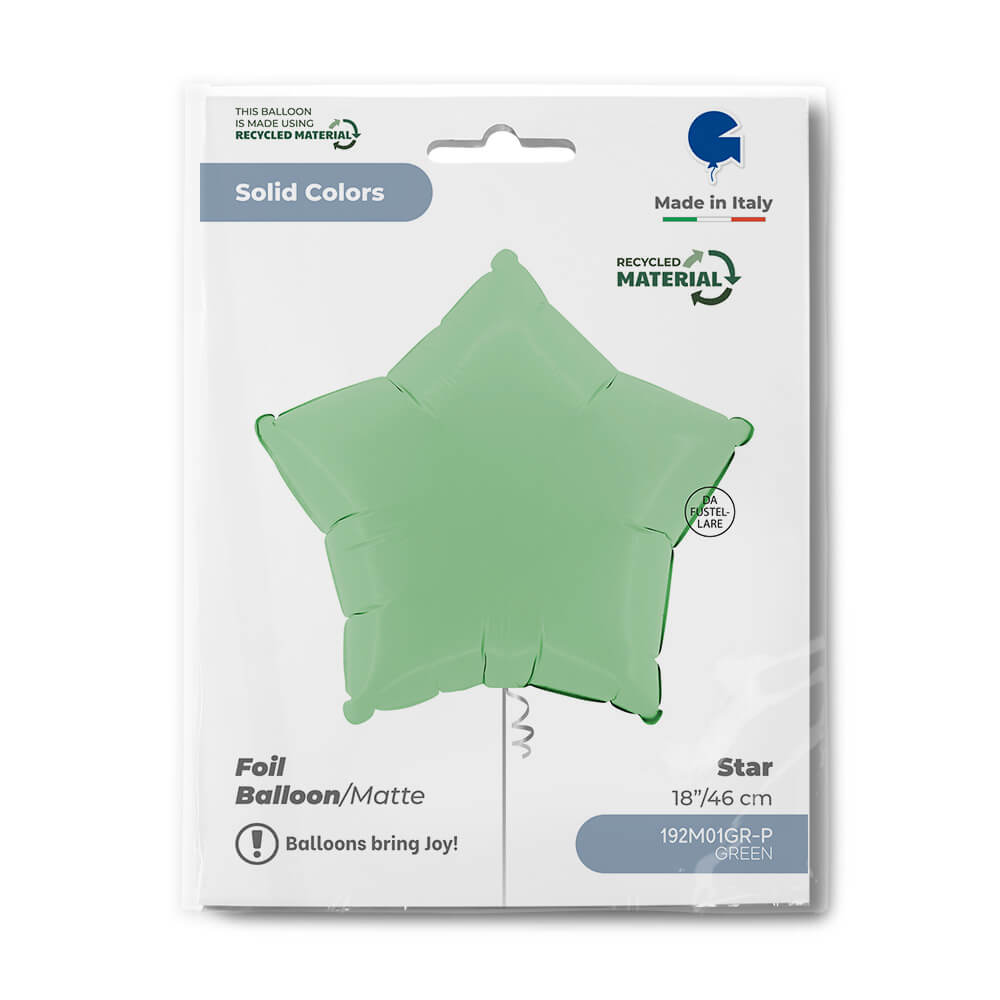 Ballon étoile mat - 43 cm - Gonflage Hélium en boutique
