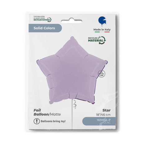 Ballon étoile mat - 43 cm - Gonflage Hélium en boutique
