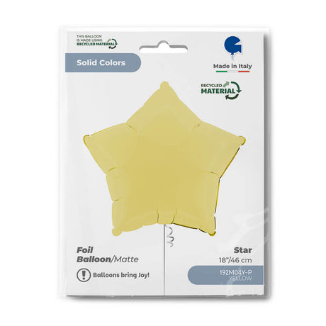 Ballon étoile mat - 43 cm - Gonflage Hélium en boutique