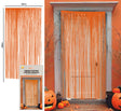 Orange PVC curtain 100 x 200 cm for Halloween decoration, ideal for doors, windows, or walls.