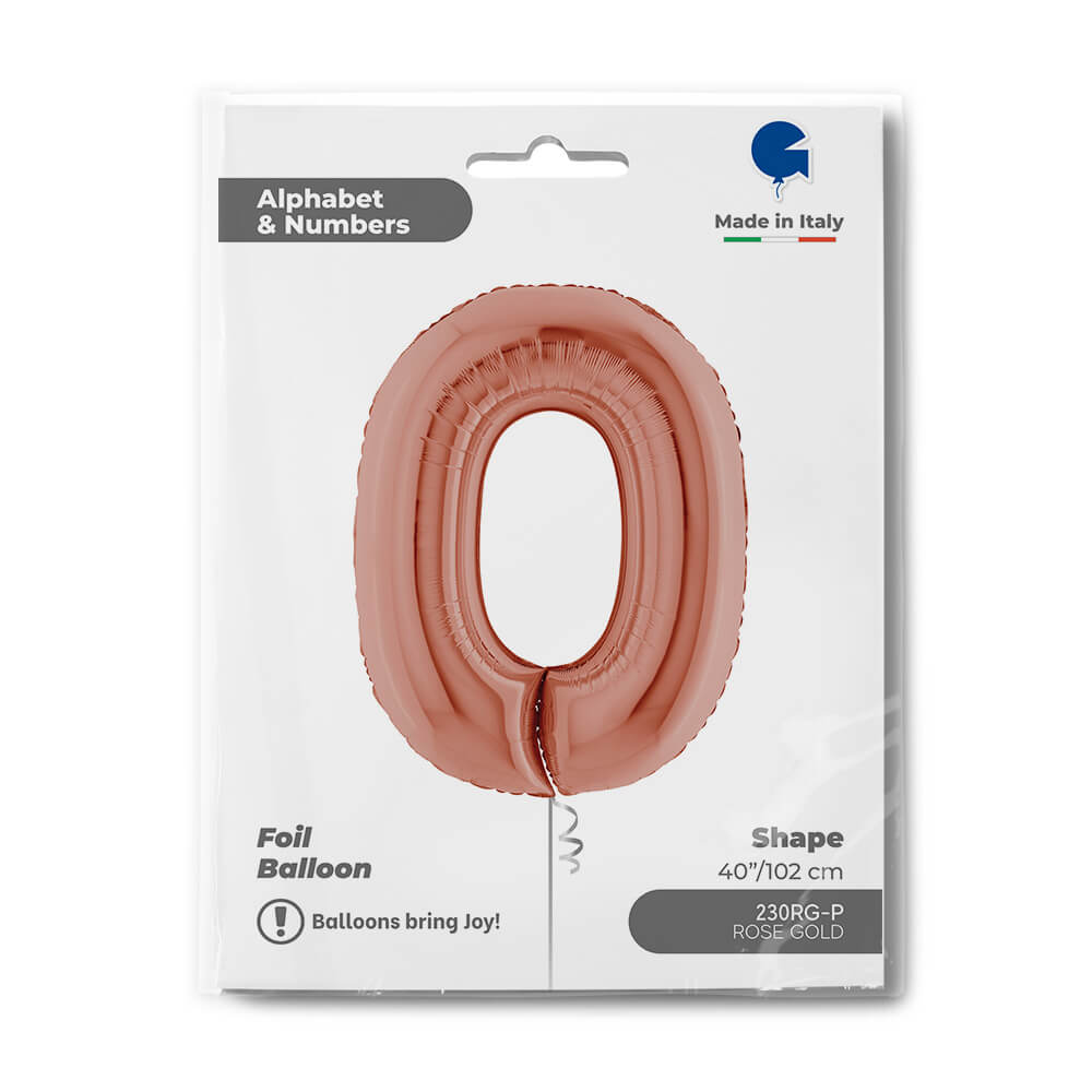 Ballon chiffre - Rose gold - 40" - Gonflage Hélium en boutique