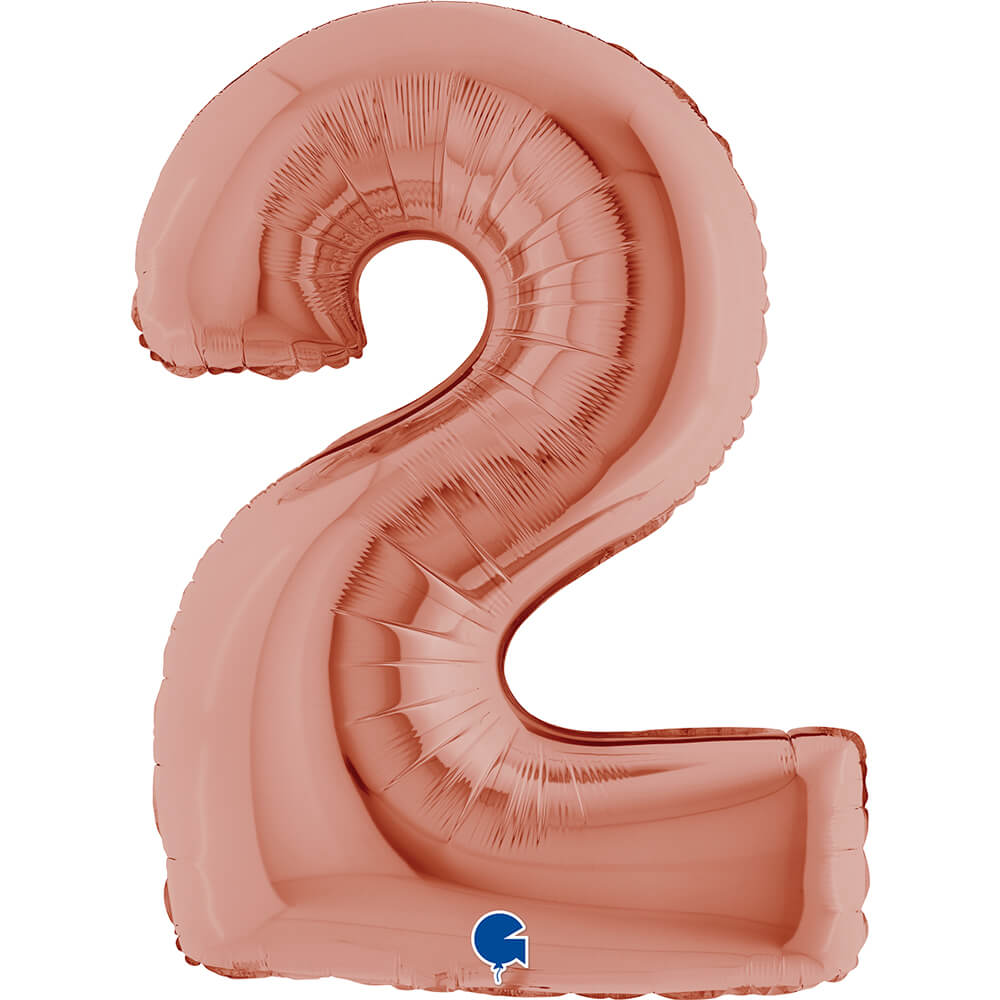Ballon chiffre - Rose gold - 40" - Gonflage Hélium en boutique