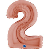Ballon chiffre - Rose gold - 40" - Gonflage Hélium en boutique