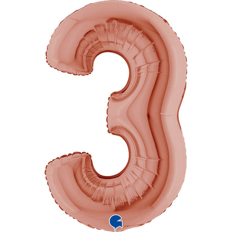 Ballon chiffre - Rose gold - 40" - Gonflage Hélium en boutique